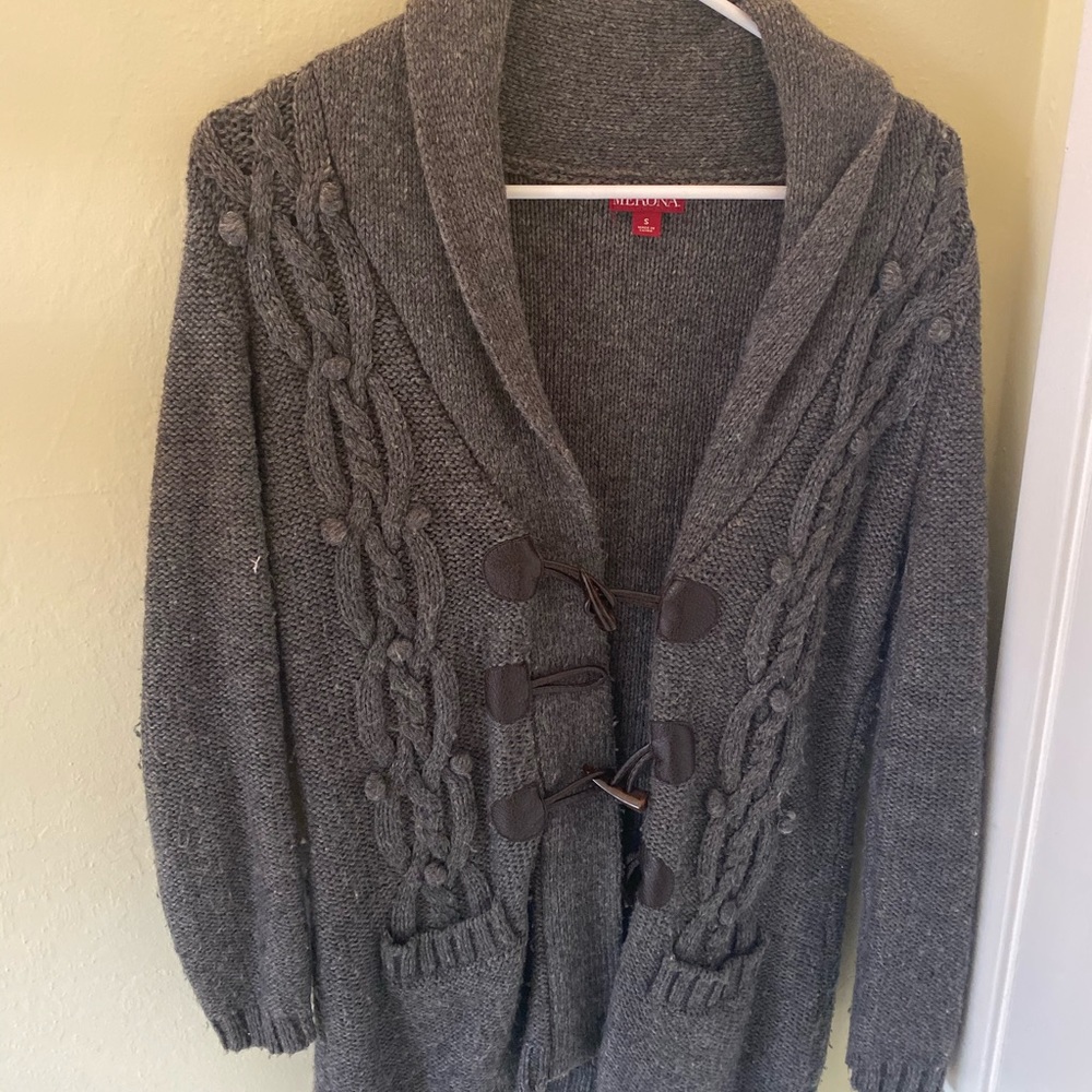 Cable knit cardigan
